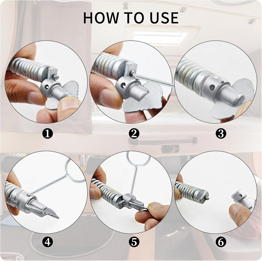 4PCS Drain Snake Drill Attachment Cleaner Combination Cutter Head Set for Pipe