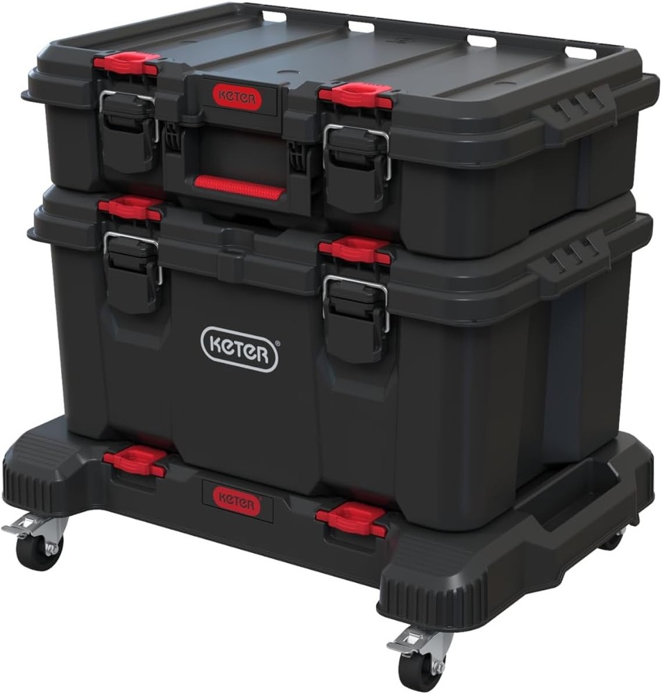 Masterloader Resin Rolling Tool Box with Locking System and Removable Bins