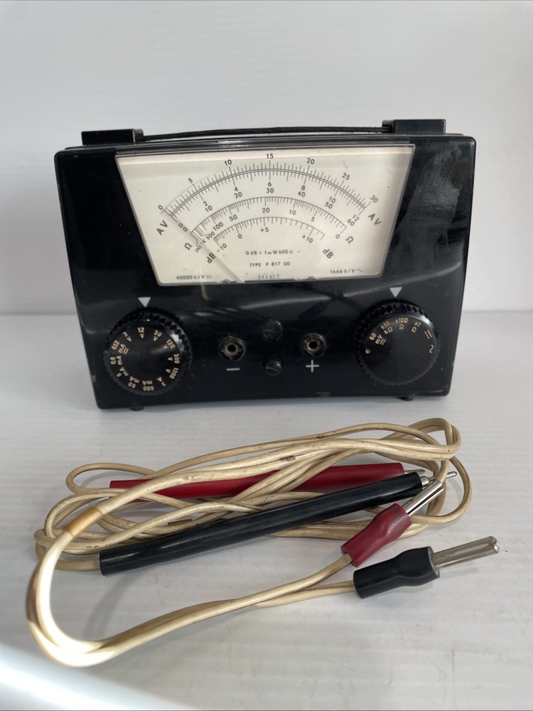 Phillips Type P 817 00 Analog Multimeter. Tested & Working With Testers.