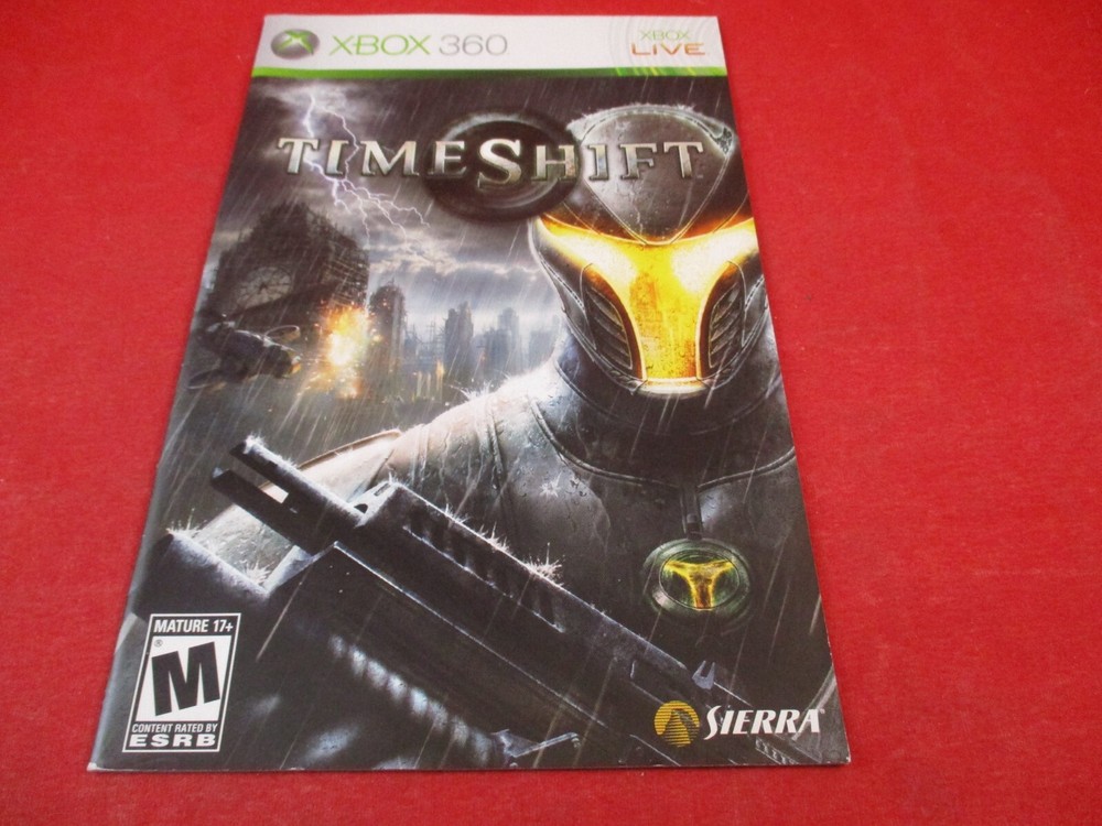 Timeshift Microsoft Xbox 360 Instruction Manual Booklet ONLY