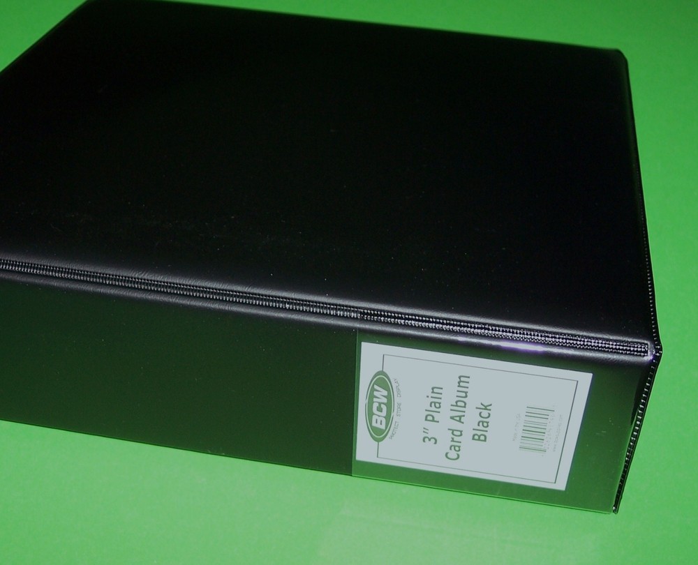 3 BCW 3" ALBUMS - PLAIN BLACK / 3 RING BINDER - HOLDS 90+ BCW PAGES EACH