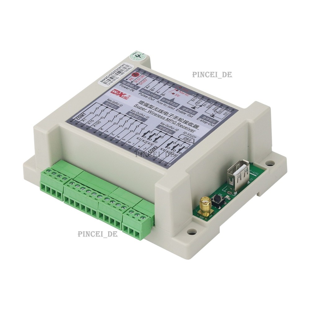 STWGP 6-Axis CNC MPG Wireless Handwheel E-Stop Manual Pulse Generator +Receiver