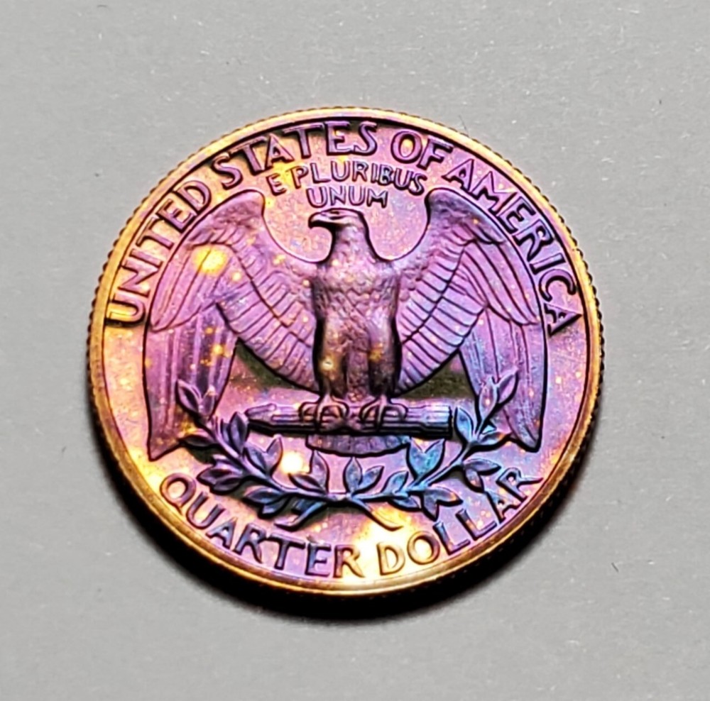 TONED 1985 S WASHINGTON QUARTER PROOF UNC #C1617