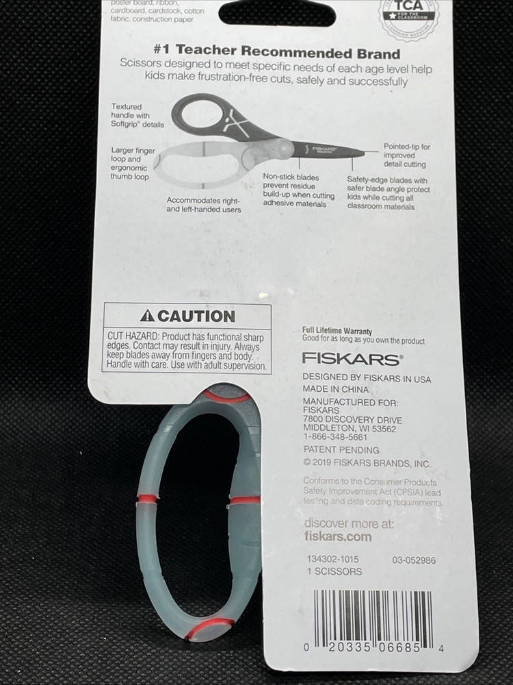 FISKARS SAFETY-EDGE POINTED TIP SMALL SCHOOL SCISSORS - NEW (p2)