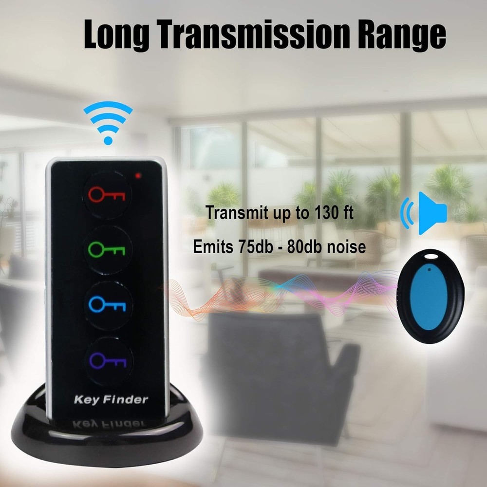 Effortless 100dB Key Finder with 4 Receivers - Long Range Locator Solution
