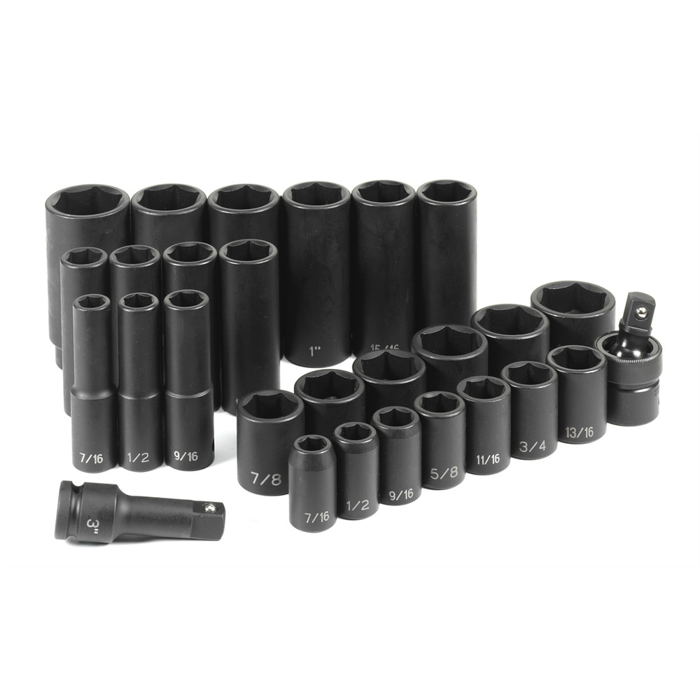 Grey Pneumatic 1328RD 1/2" Drive 28 Pc. Standard/Deep Set