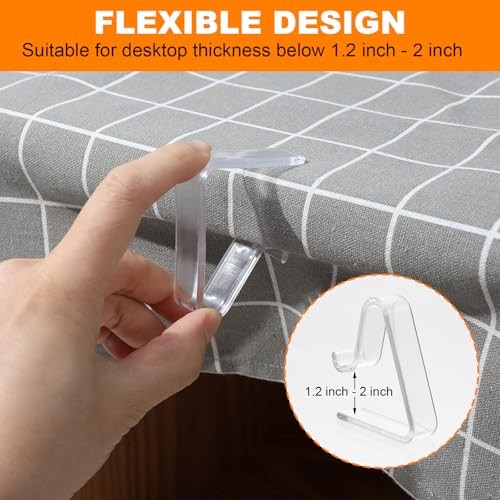 72pcs Large Transparent Tablecloth Clips, PVC Windproof Table Cover Holder
