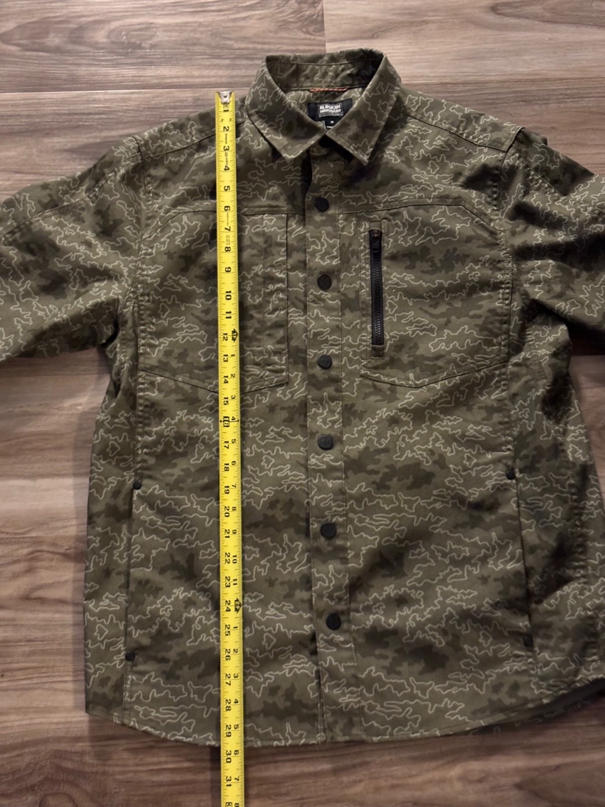 Duluth Trading Co Alaskan Hardgear Snap Button Camo Shirt Jacket Mens Medium