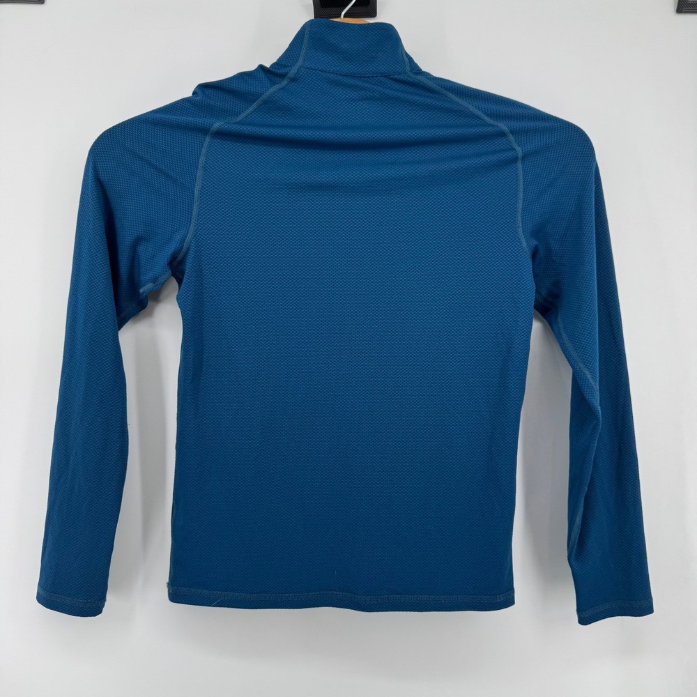 Rhone Mens Small Quarter Zip Long Sleeve Textured Athletic Pullover Blue