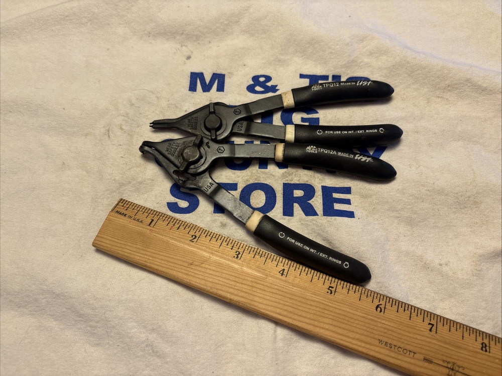 Mac Tools USA Snap Ring Pliers TPQ12, TPQ12A Internal External Lot