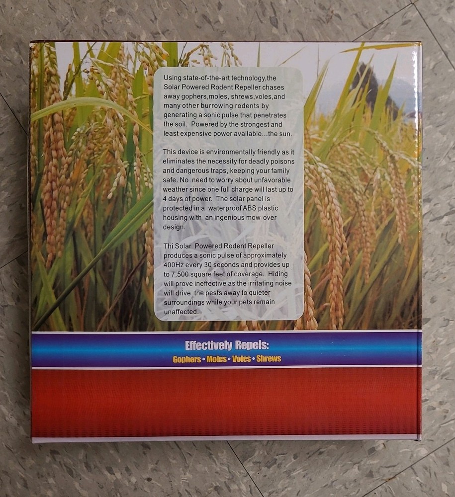 SOLAR POWERED MOLE REPELLENT STAKES 8 PACK