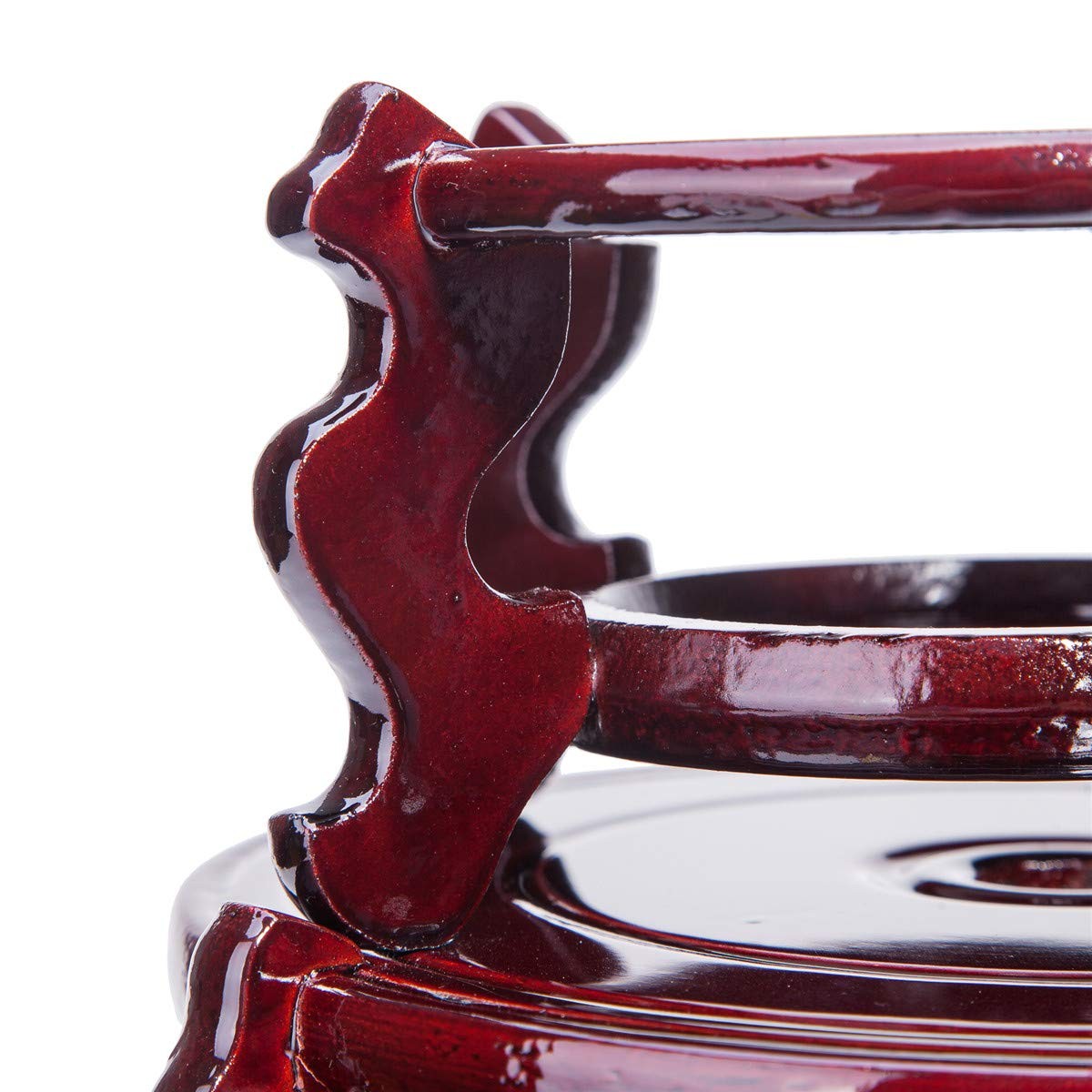 Asian Home Beautiful Hand Craft Rosewood Oriental Fishbowl Vase Stand Round 12"