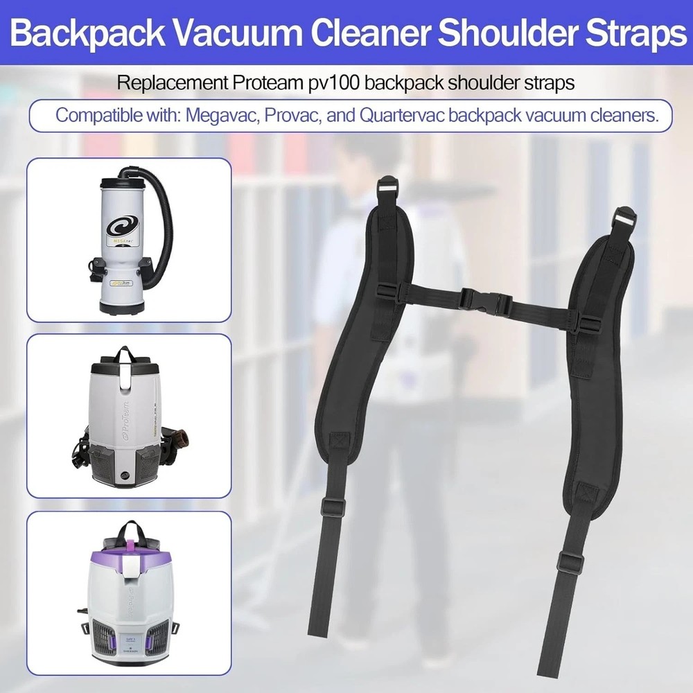 Adjustable Nylon Backpack Vacuum Shoulder Straps - Lightweight & Durable