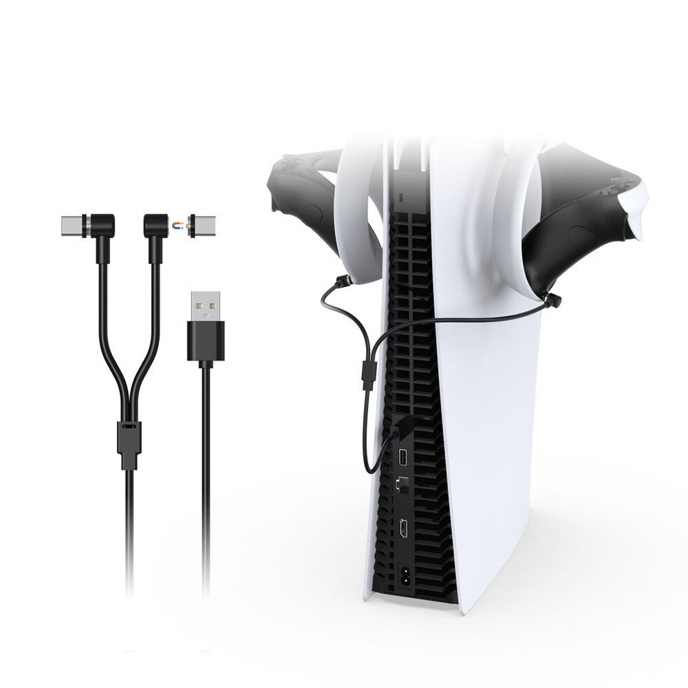 PSVR2 handle One Out Two Magnetic Suction Charging Wire for Switch/PS5 Handle