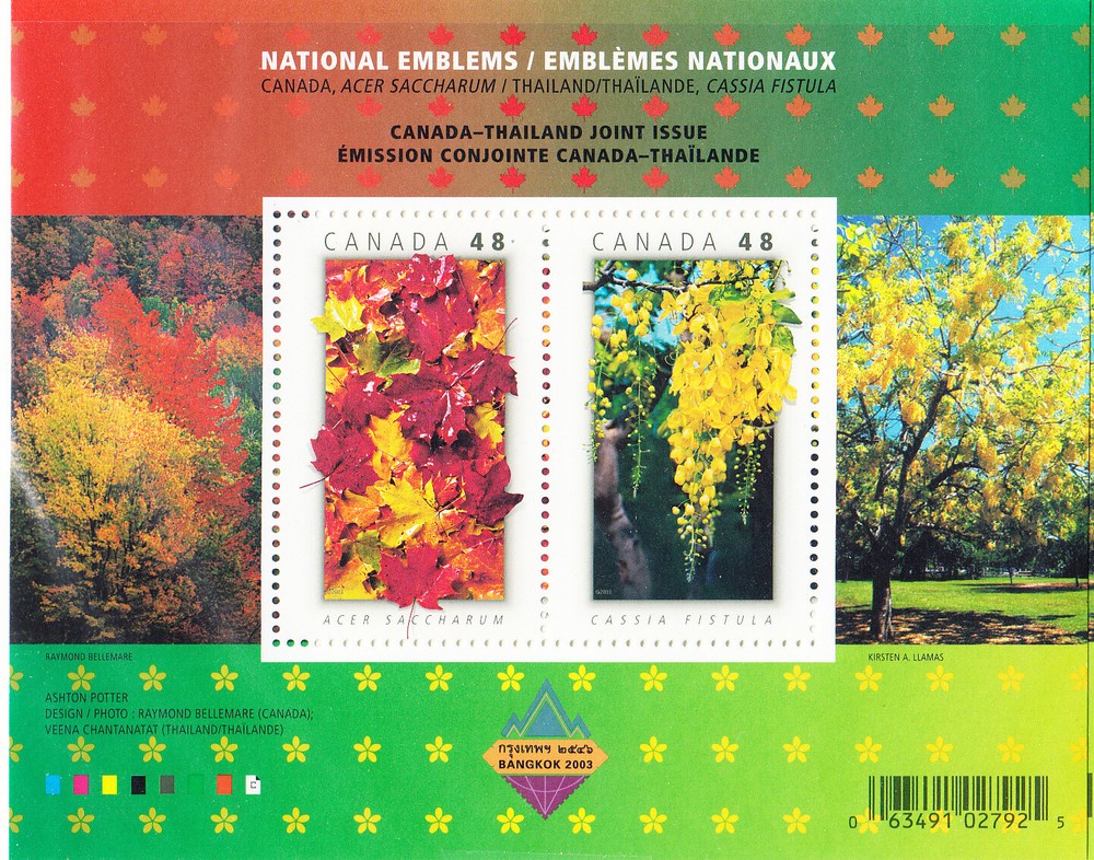 W CANADA 2001b FLORA NATIONAL EMBLEMS