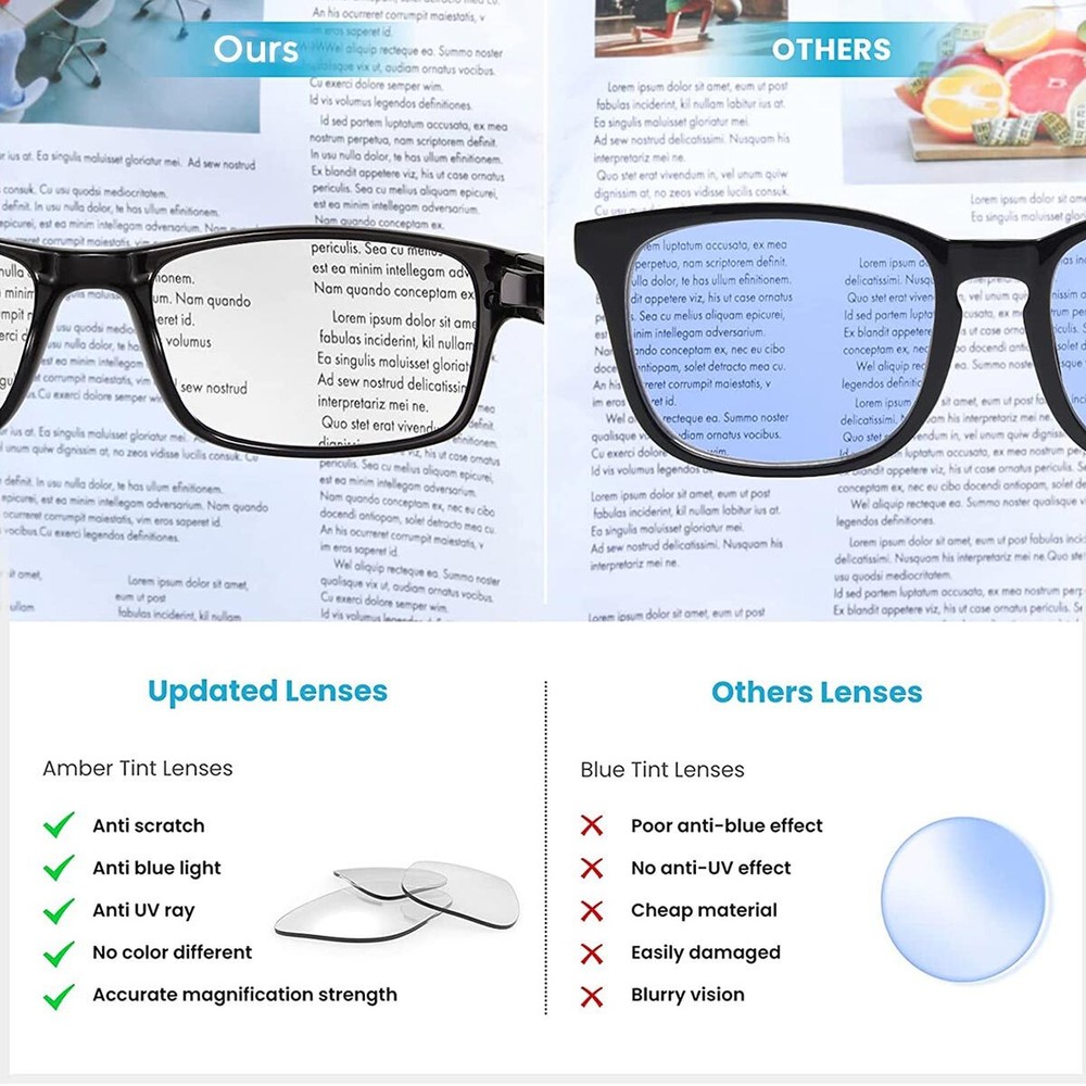 Reading Glasses Men Classic Framed Computer Reader High Quality Rectangular