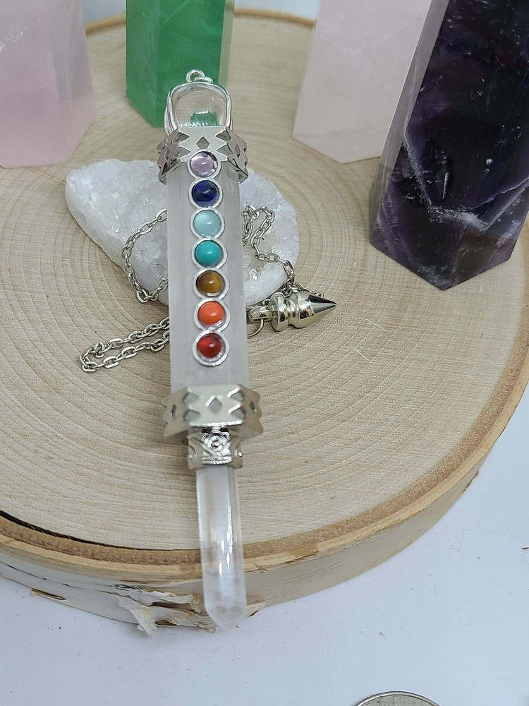 Quartz Crystal Pendulum, Quartz Crystal Point Pendulum, Quartz Pendulum