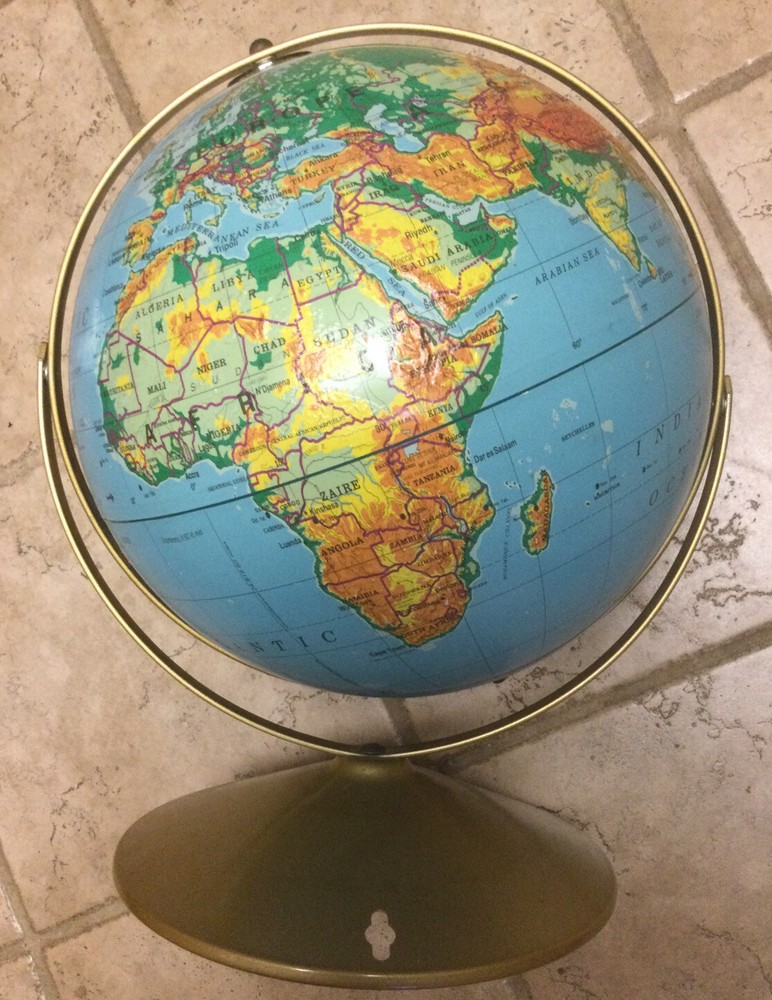 Rand Mcnally PHYS/Pol Globe  Has Markable Surface