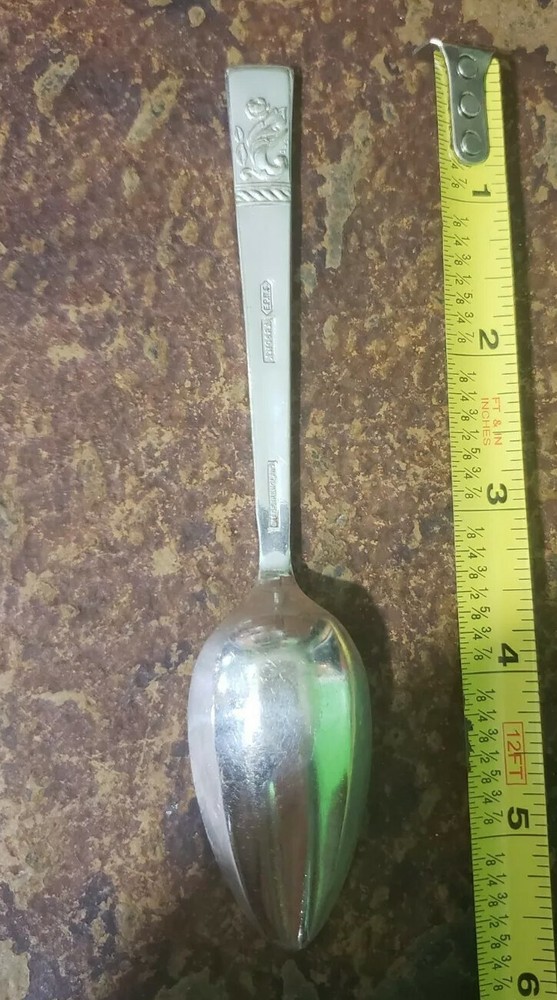 SHEFFIELD ENGLAND ANGORA ANV5 PATTERN SILVERPLATED ORANGE/FRUIT 🥝🍉🍊 SPOON
