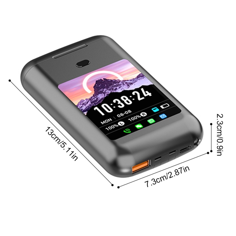 Smart Earbuds with Message Notifications, ANC ENC, Touch Screen & Flashlight New