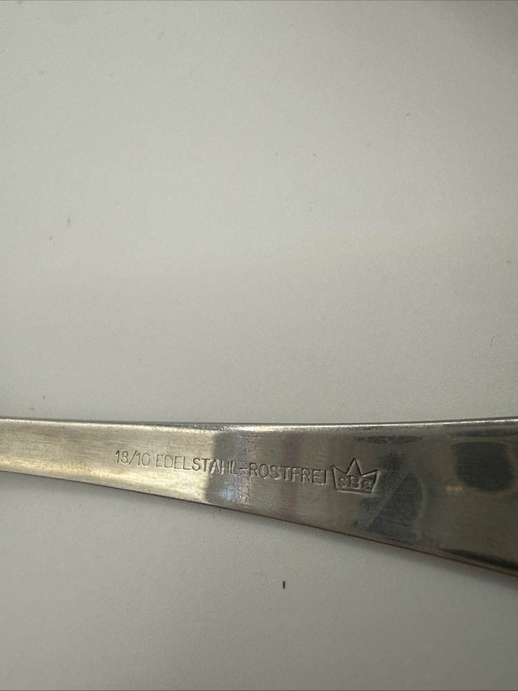 SBS 18/10 Cake Server Crown Mark Patterned Handle Rostfrei Germany Style
