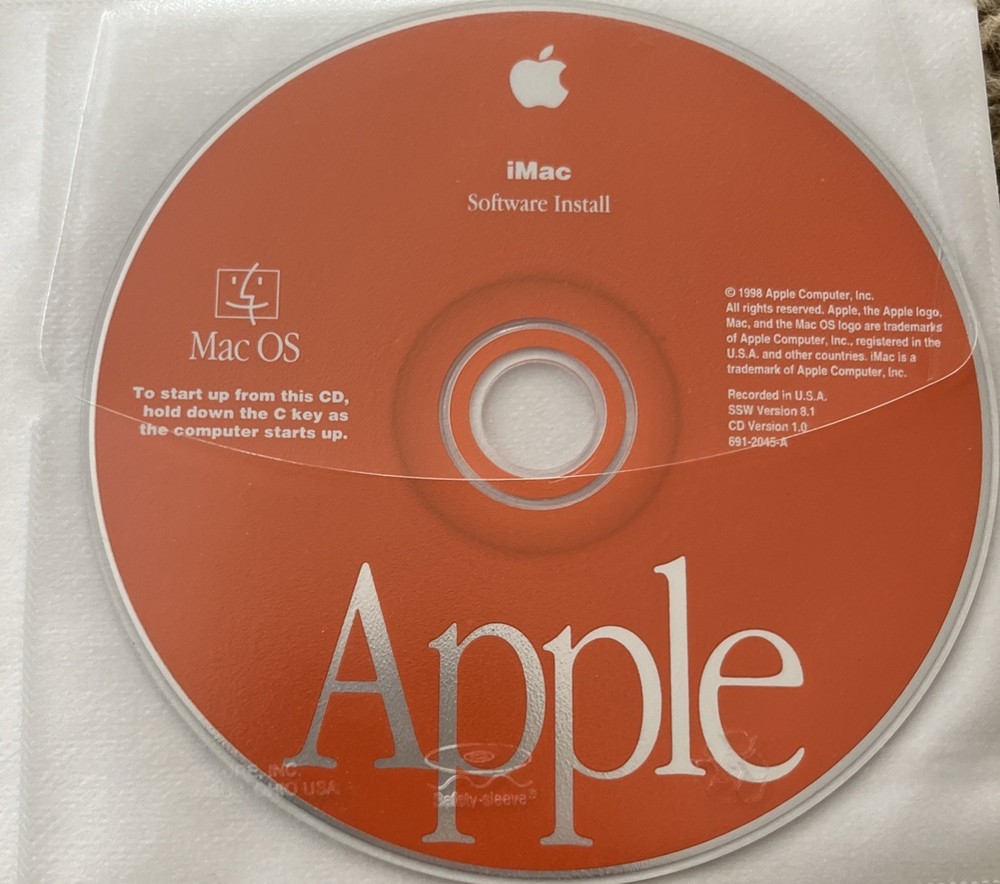 1998 Various Apple iMac OEM Software Installation Discs Install + Restore & MORE
