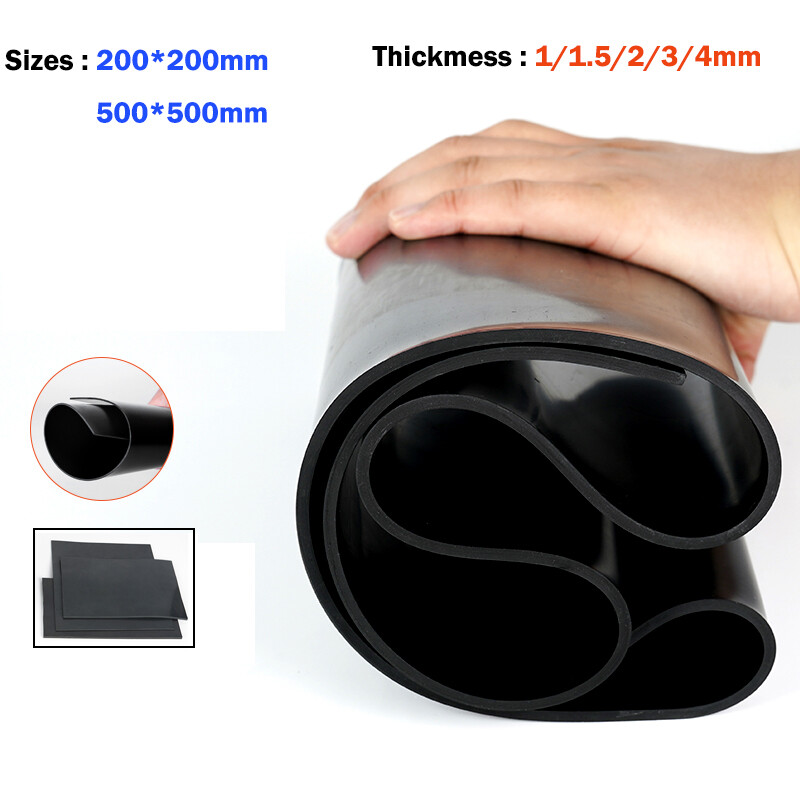 Solid Black Neoprene Rubber Gasket Sheet / Solid Black Smooth  1mm - 3mm Thick