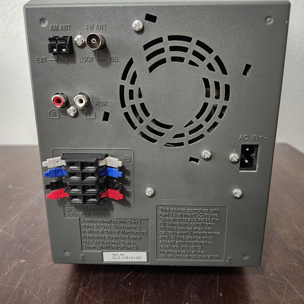 Panasonic SA-PM31 Stereo System CD Changer Main Unit W/ Remote DIM SCREEN READ