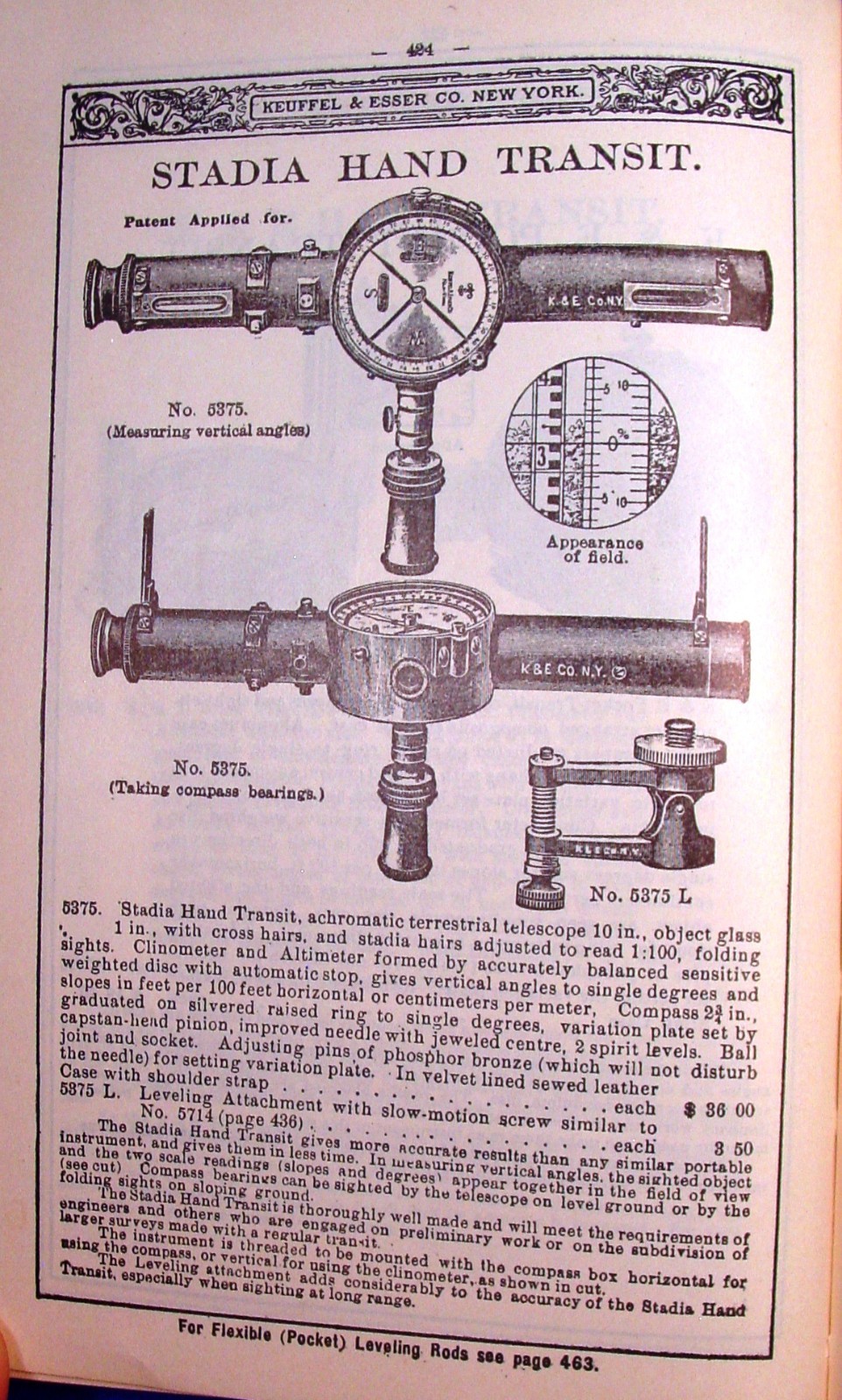1909 Keuffel Esser Surveying & Drafting Insts. Catalog