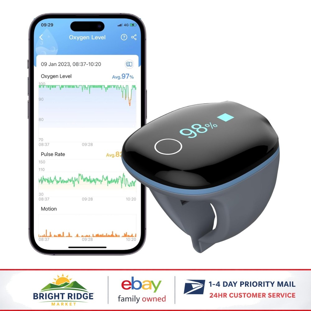 Compact Oxygen Saturation Tracker with Built-in Memory and 16-Hour Battery Life