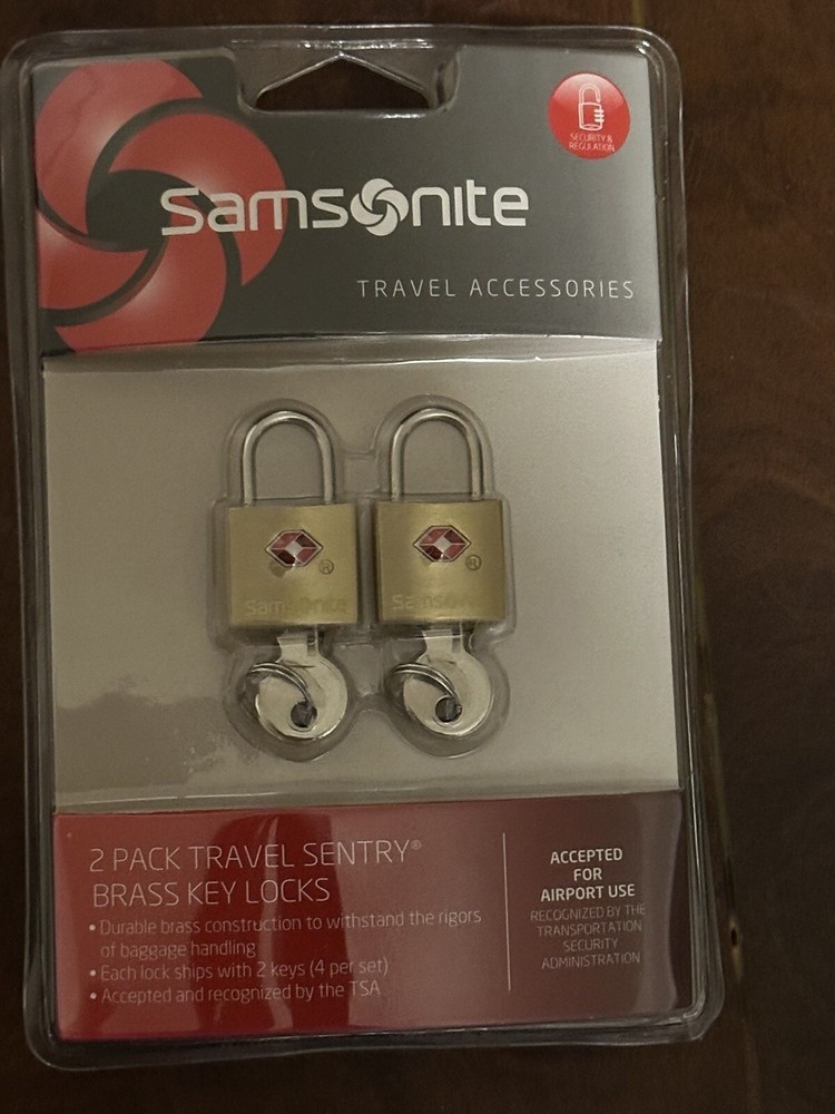 Samsonite 2 pack travel sentry brass key locks