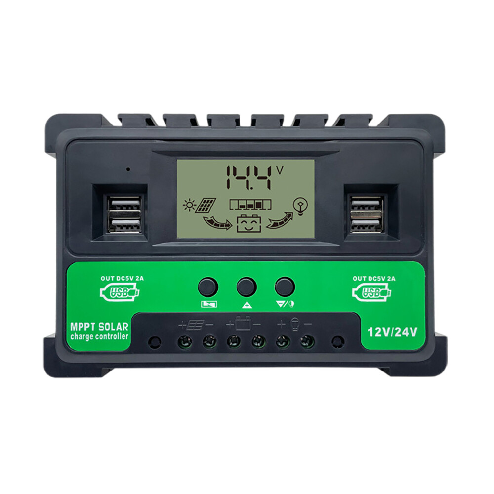 30A-100A MPPT Solar Panels Charge Controller PV Battery Regulator 12V/24V Auto