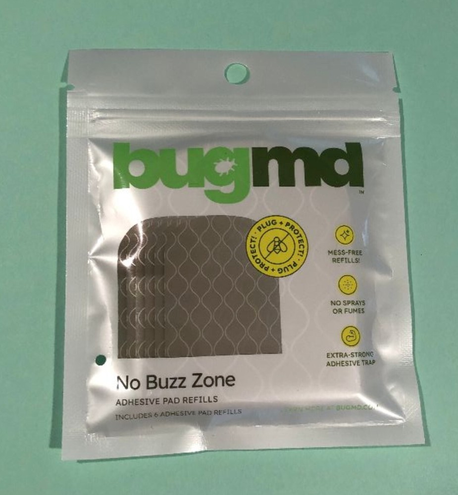 Genuine BugMD No Buzz Zone Flying Insect Extra-Strong Pad Refill (6 Refill Pads)