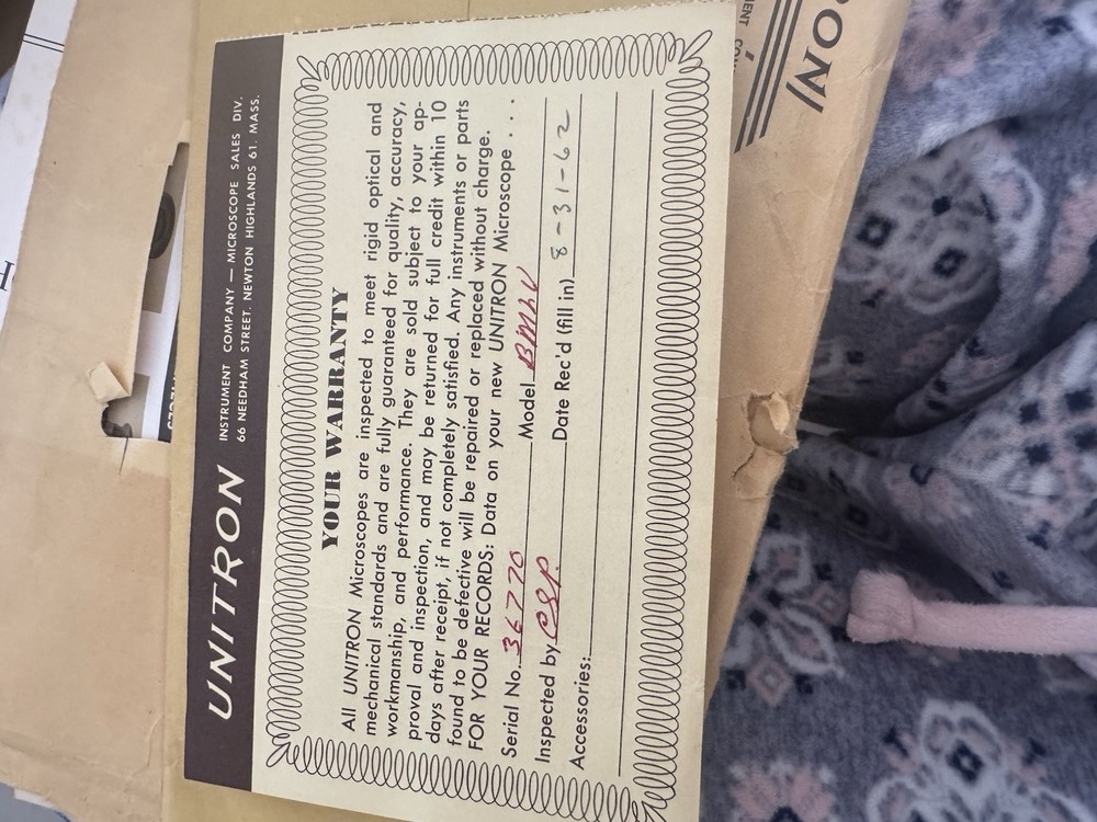 UNITRON BMLU Phase Microscope 15X Binocular Upright w/ Accessories