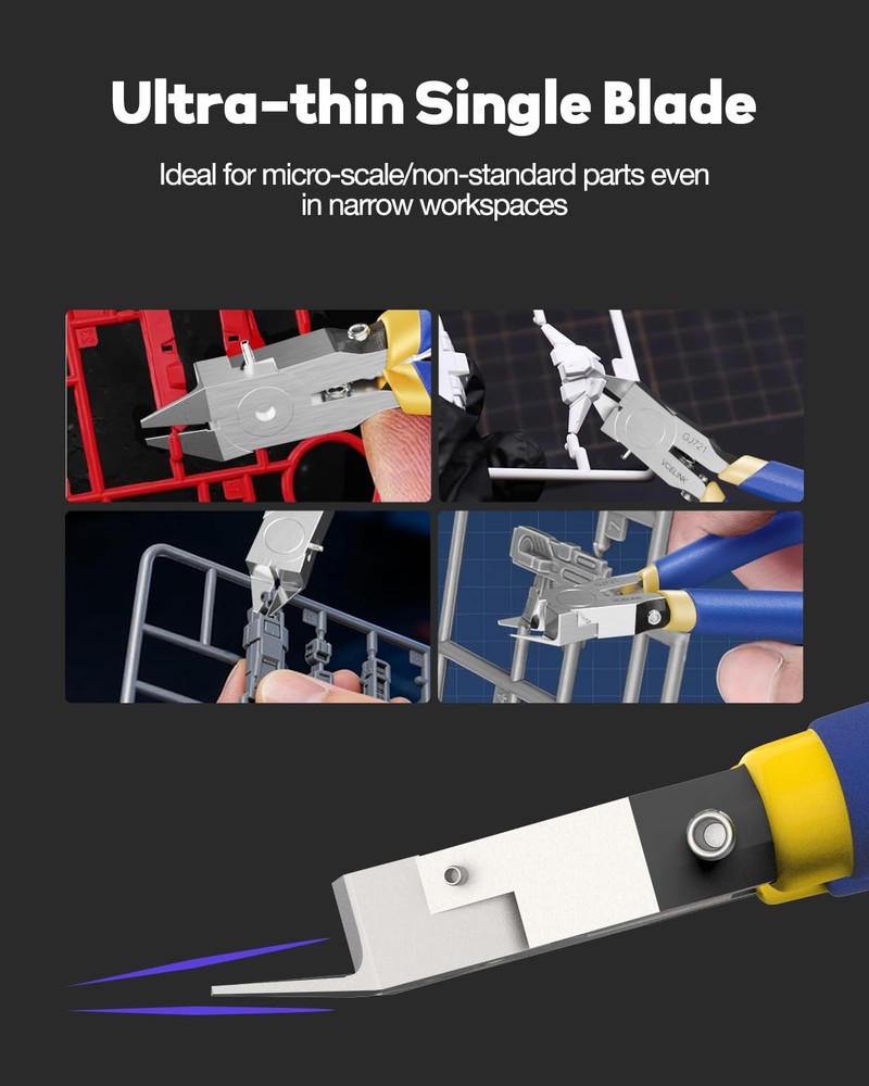 Model Nipper, 4.7 inch Ultra-Thin Single Blade Model Tools for Beginners, Spr...