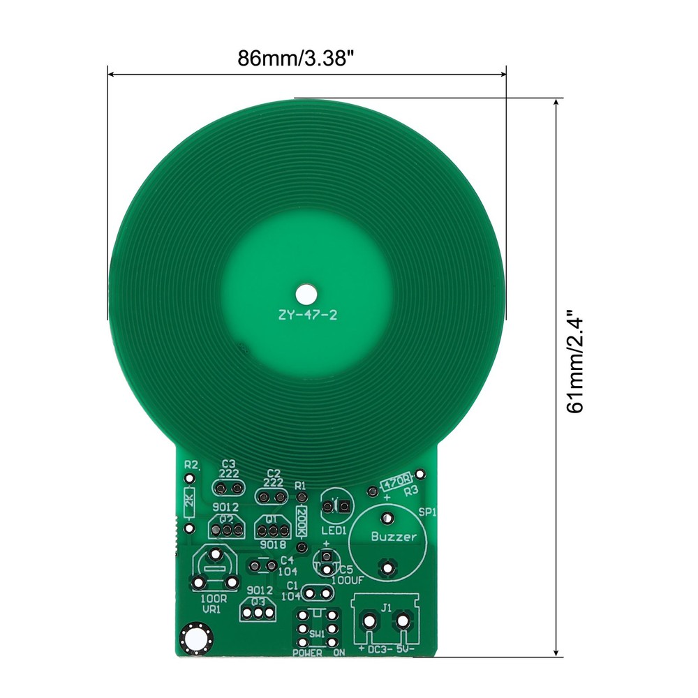 Soldering Practice Board, 2 Set Electronics PCB Board DIY Metal Detector, 3-5V