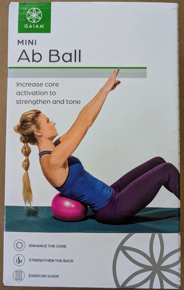 Gaiam Mini Ab Ball With Exercise Guide - New, Sealed