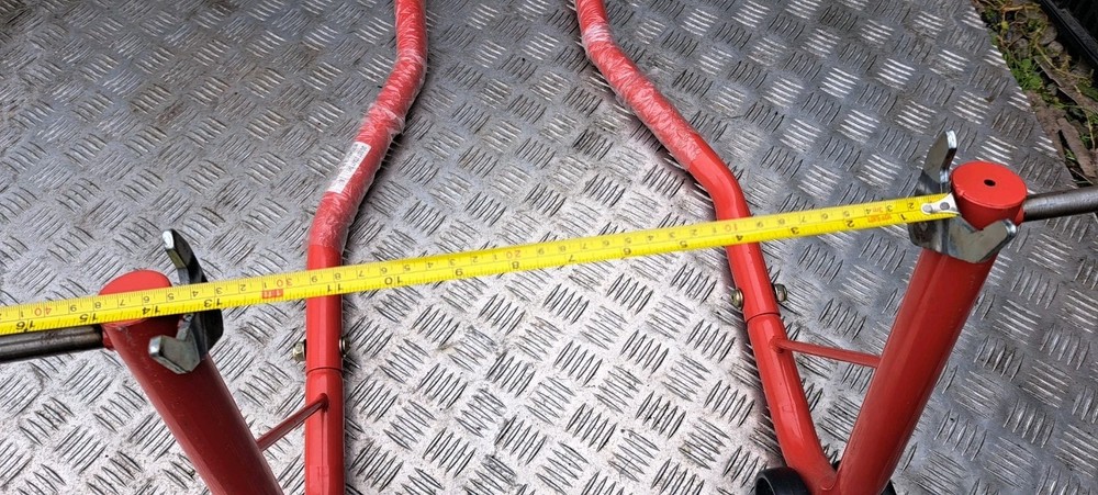 Motorcycle paddock stand.