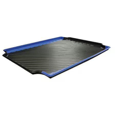 Structural Plastics Containment Tray,Black w/Blue Stripe CTB300124 Structural