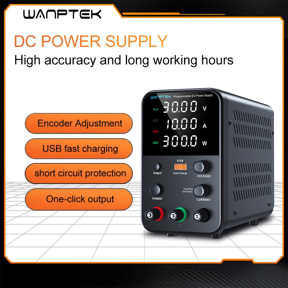 WPS3010 DC Adjustable 0-30V 0-10A Lab Power Supply Variable Bench Switching