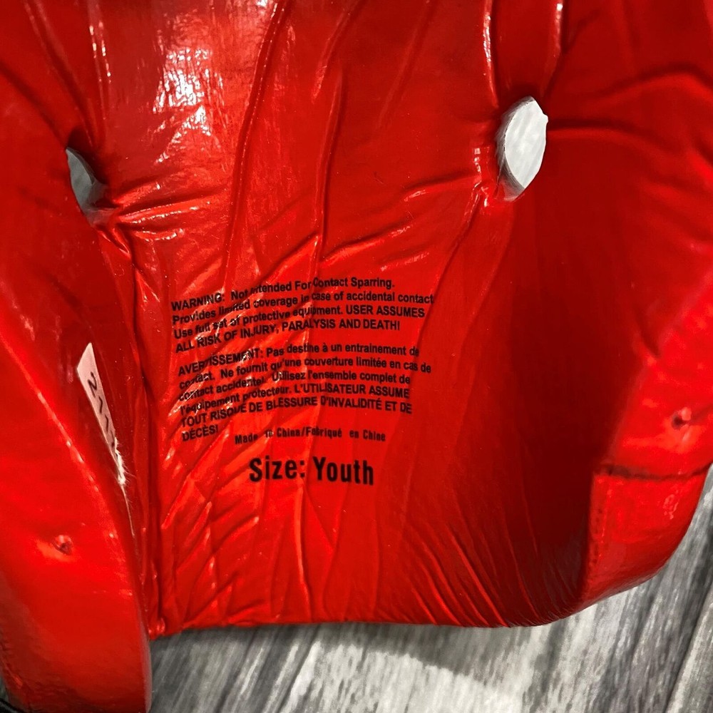 CENTURY Elastic Strap Hook & Loop Closure Red Punching Gloves Youth Size