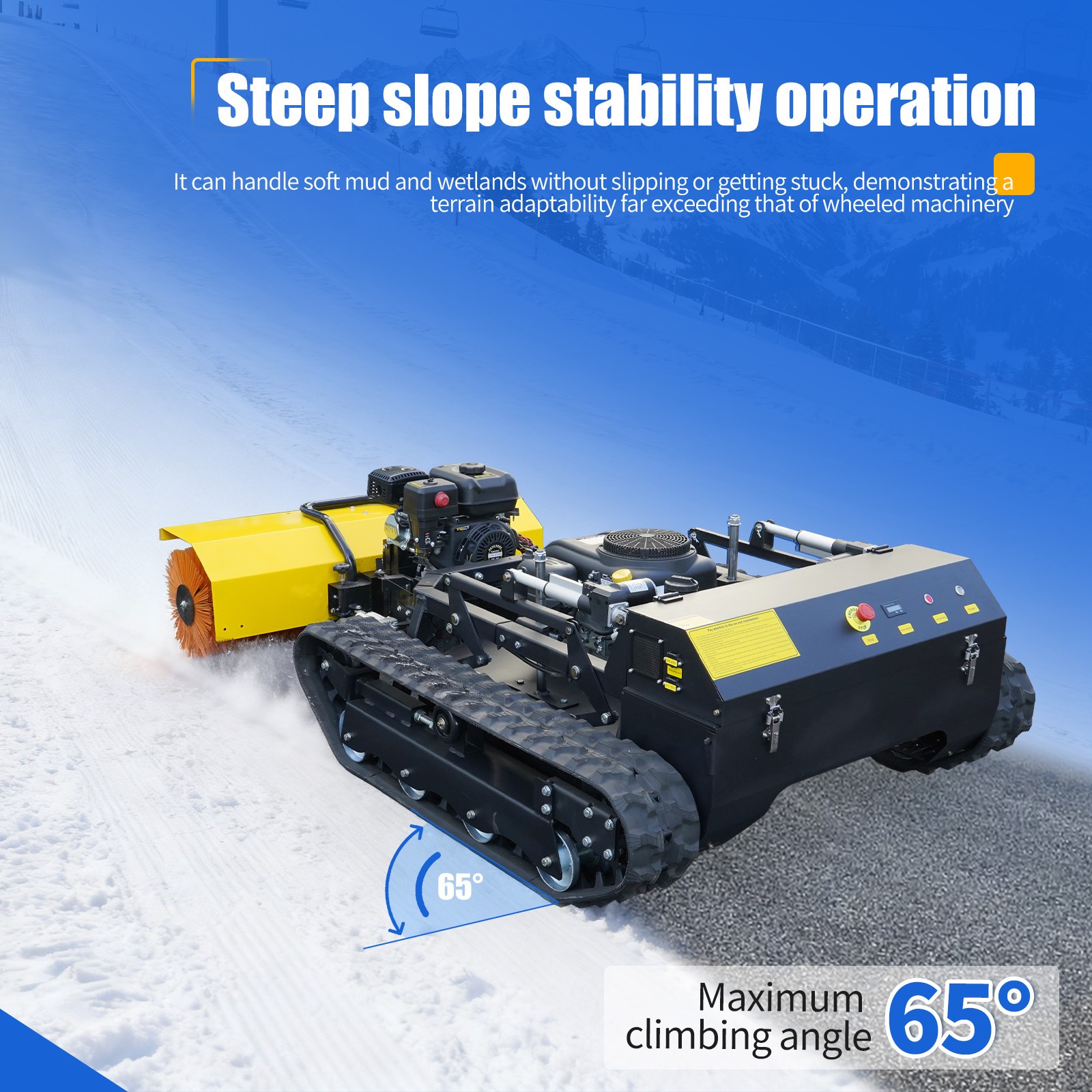 51-inch remote-controlled snow sweeper, electric snow sweeper, lawn mower 22HP