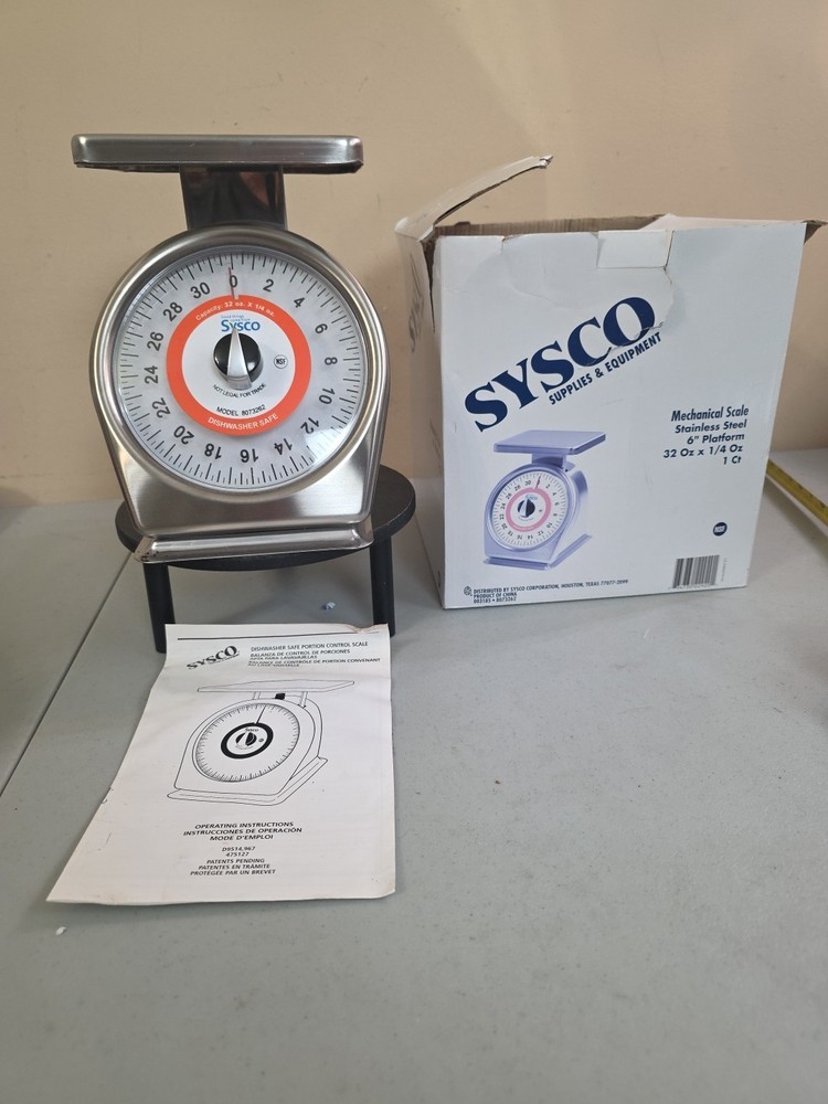 SYSCO Restuarant Kitchen Scale Model 8073262 32 oz x 1/4oz New SyS-06