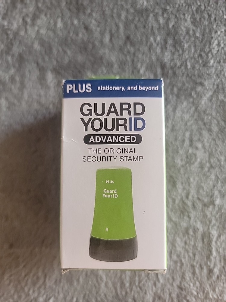 Plus Guard Your ID Advanced Mail Address Security Stamp Roller Design NEW