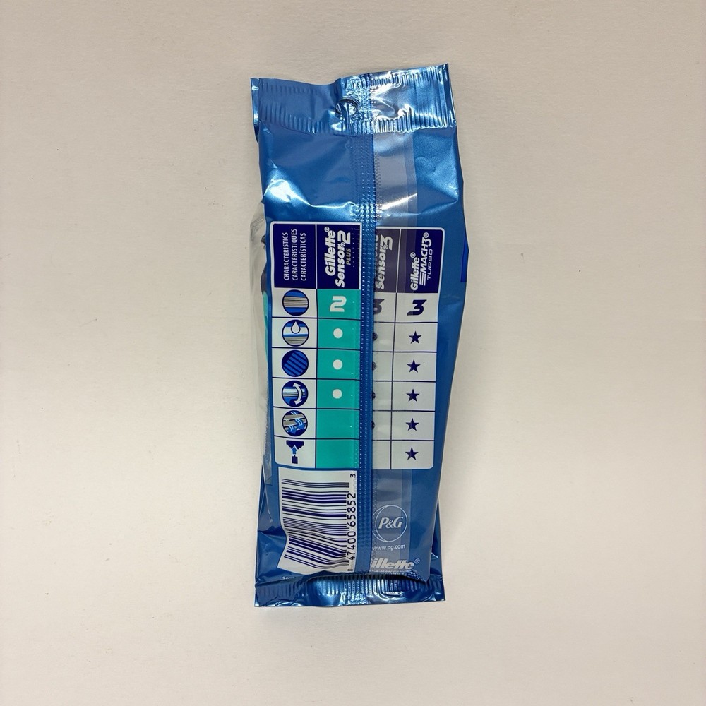 Gillette SENSOR 2 PLUS Disposable Razors, 5ct Pack | NEW SEALED |Ultragrip Pivot