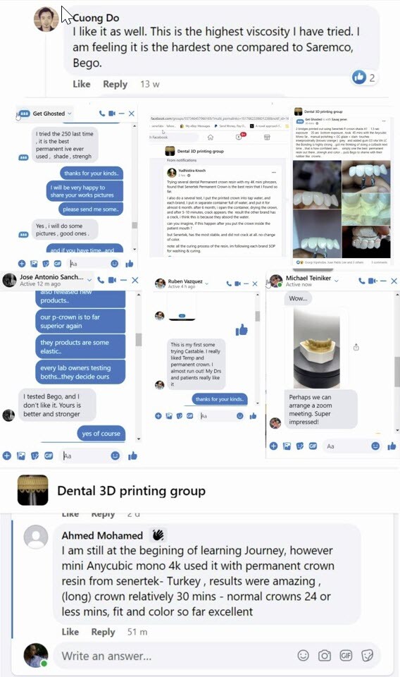 DLP SLA LCD 3d printer permenant crown - teeth resin ..