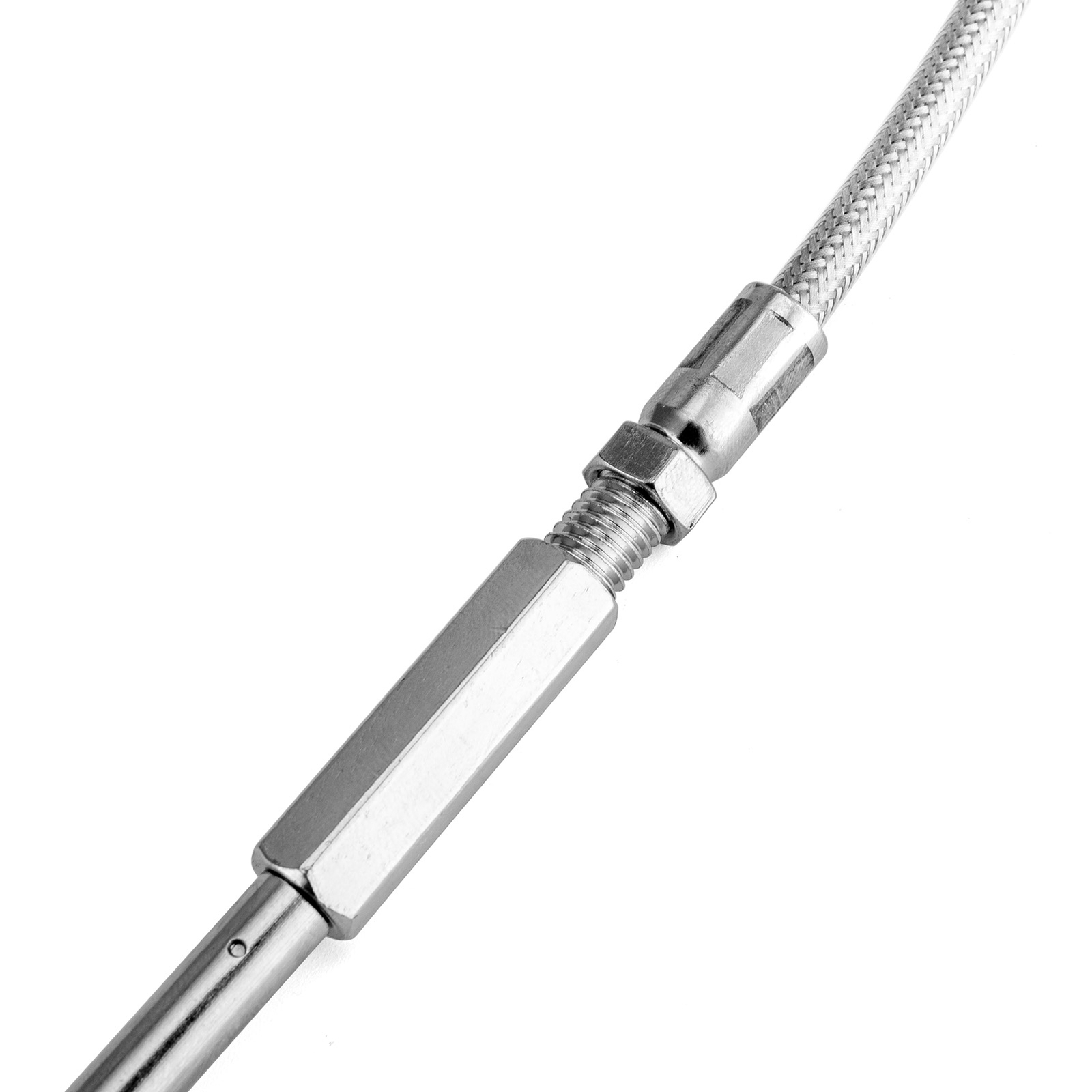 40" Stainless Steel Throttle and Idle Cable Sets / Kits For Harley 10" Handlebar