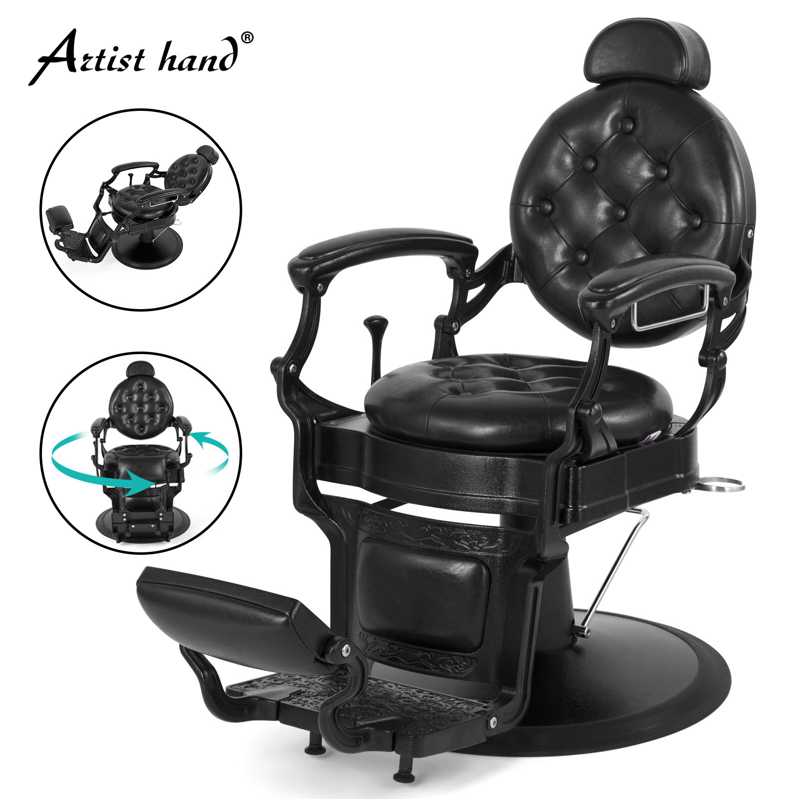 Vintage HeavyDuty Hydraulic Barber Chair All Purpose Recline Beauty SalonStyling