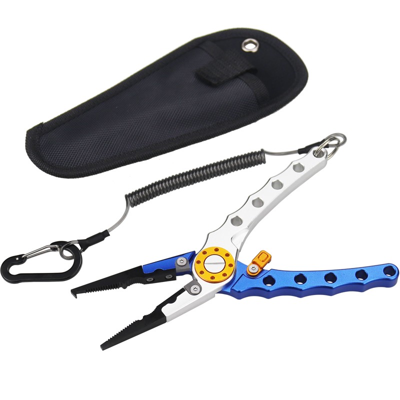 Fishing Split Ring Pliers Aluminum Hook Remover Braid Cutters Scissors Multitool