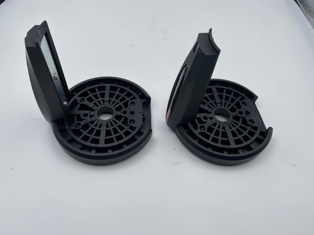 2- Bowflex 1090 Dumbbell Replacement Handle Part Black Tab Endcap Dial Lock Disc